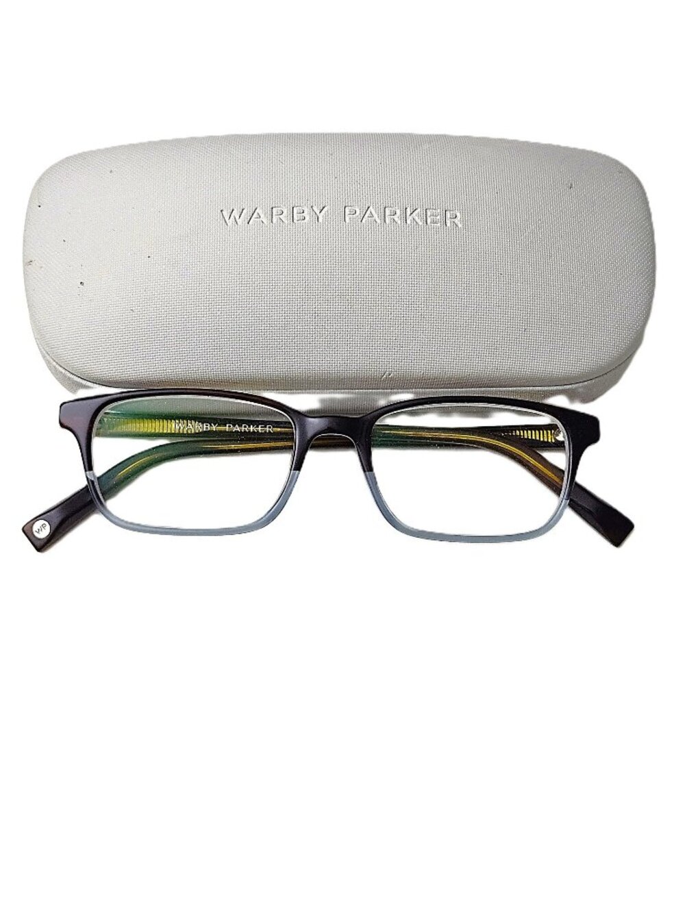 Warby Parker Wilkie Eyeglasses 50-18-145 Eastern Bluebird Fade Square Unisex